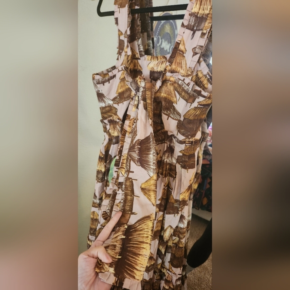 FARM RIO Malocas Beige Sleeveless Midi Dress - Picture 12 of 12